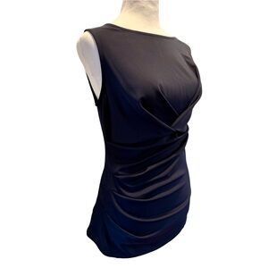 Ann Taylor Dark Navy Twist-Front Sleeveless Top